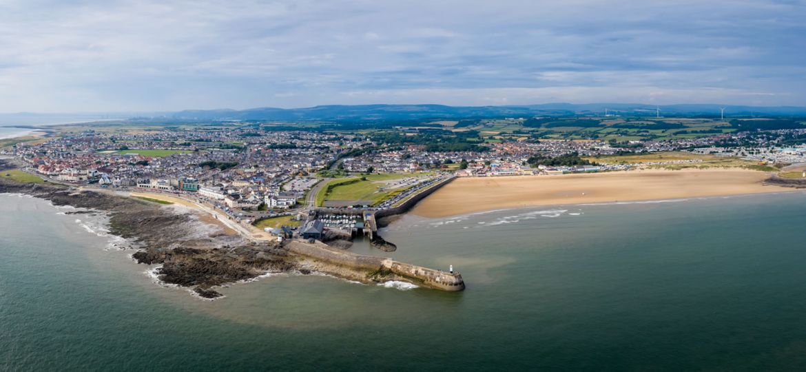 Porthcawl beach harbour