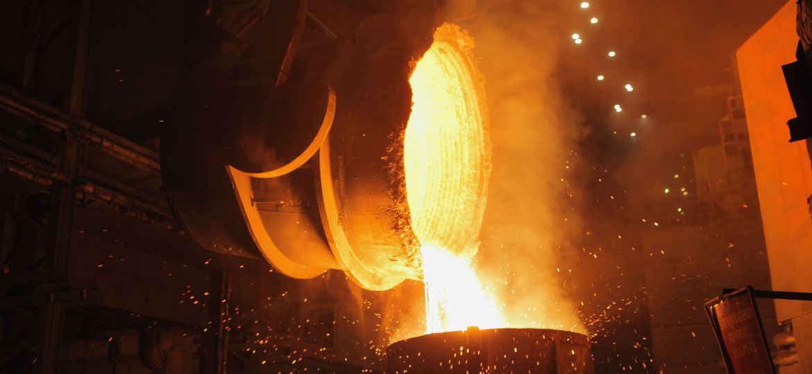 Steel pouring
