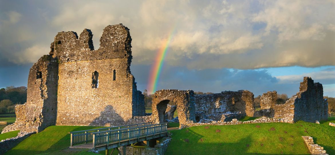 Ogmore Castle, Bridgend, Wales, UK