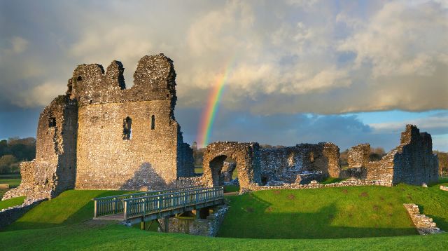 Ogmore Castle, Bridgend, Wales, UK